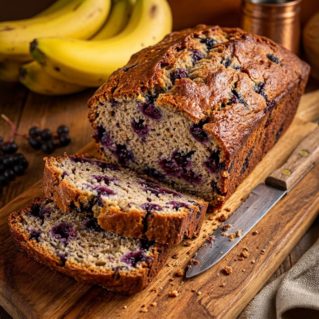 Aronia Banana Bread