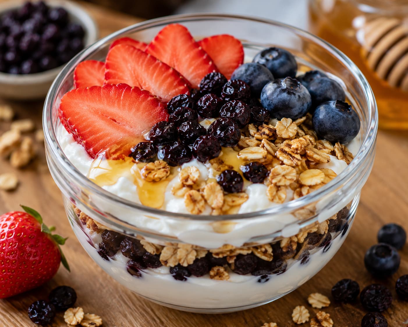 Aronia Berry Yogurt Parfait