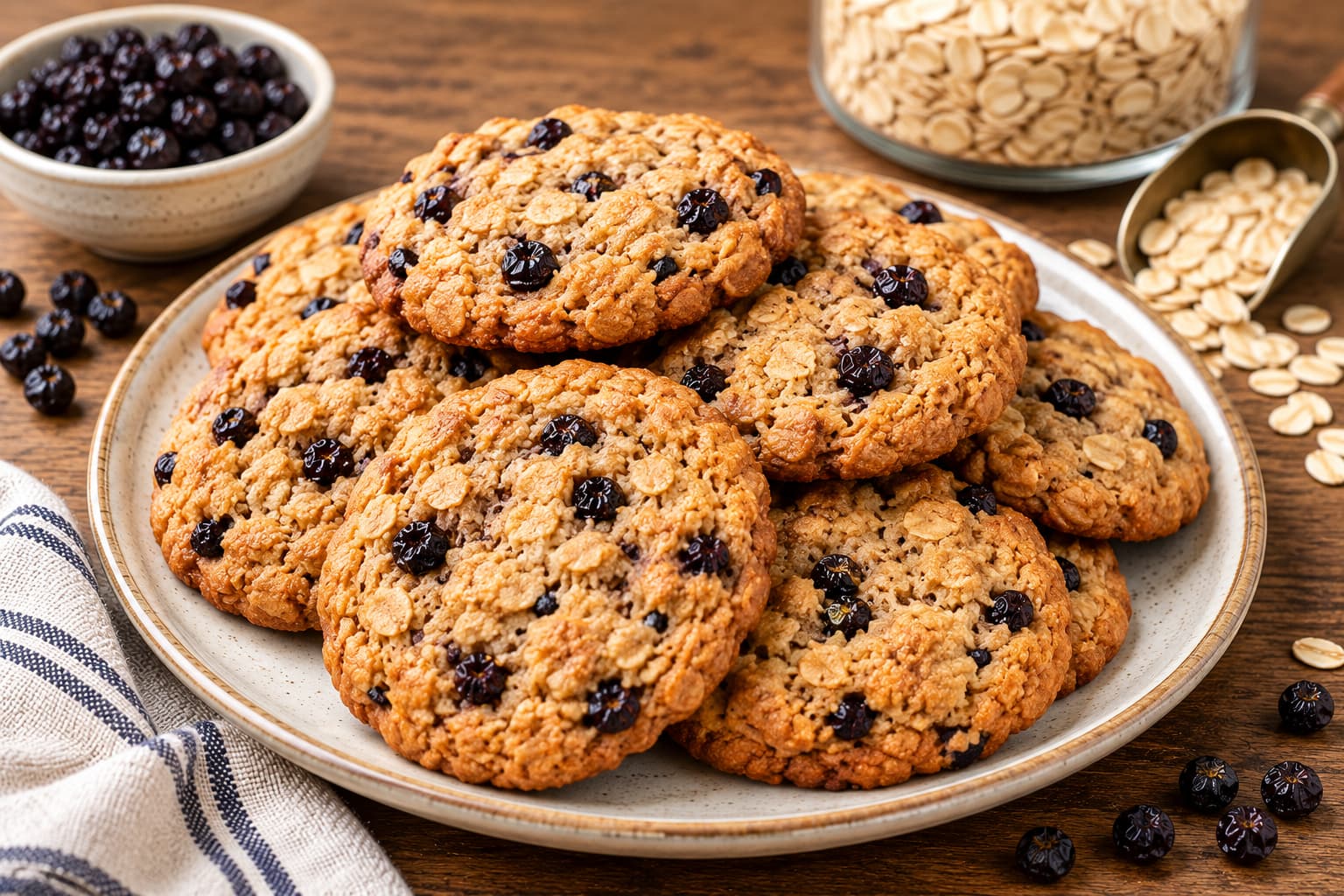 Aronia Oatmeal Cookies
