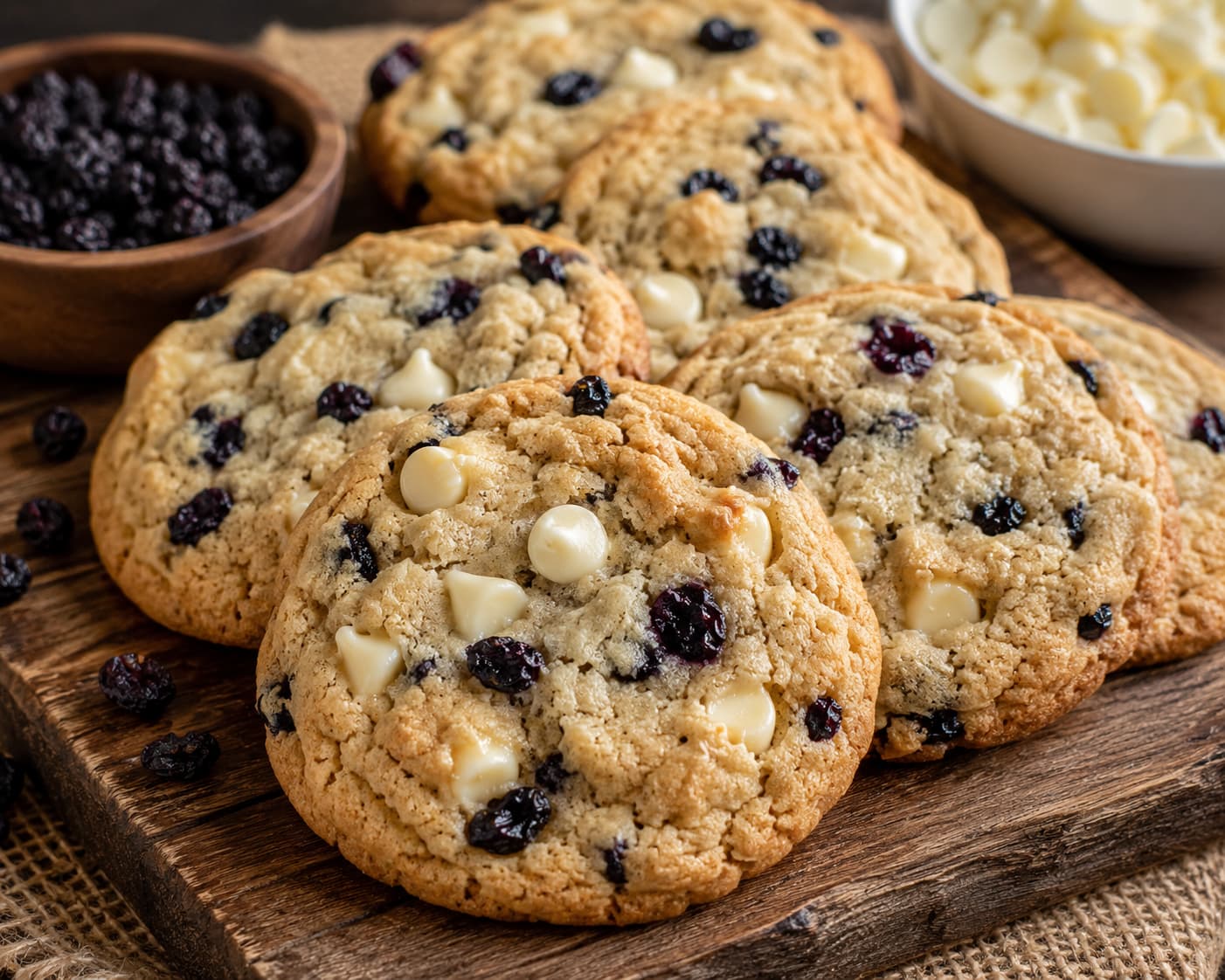 White Chocolate Aronia Cookies