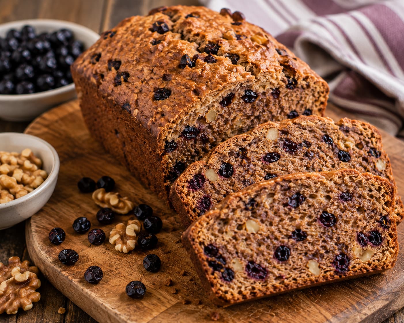 Whole Grain Aronia Nut Bread